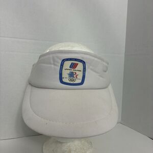 Vintage 1984 United Airlines Olympic Games Sun Visor Foam Promo Hat